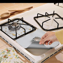 4pcs Glass Fiber Gas Stove Protectors Reusable Gas Stove Burner Cover Liner Mat Pad Home Kitchen Tools