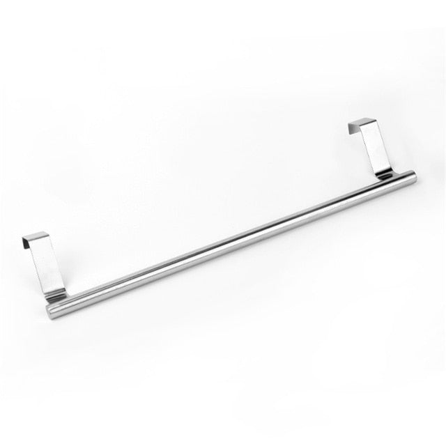 2 Size Towel Racks Over Kitchen Cabinet Door Towel Rack Bar Hanging Holder Bathroom  Shelf Rack Home Organizer Long Wall Hook