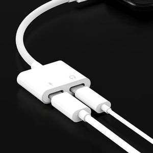 Adapter Charger Dual Headphone Aux cable for for iPhone Charging Splitter