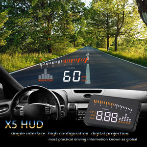 X5 Car HUD Head Up Display OBD II EOBD Automatic