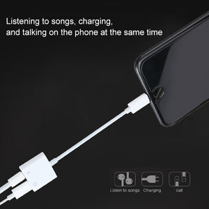 Adapter Charger Dual Headphone Aux cable for for iPhone Charging Splitter