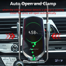 Car Wireless Charger Holder Fast Charging Auto Clamp Wireless Car Phone Charger