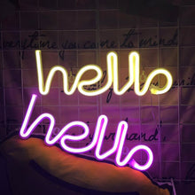 Hello Neon Light LED Wall