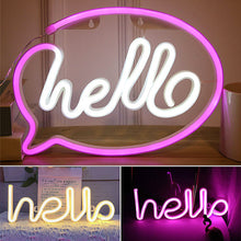 Hello Neon Light LED Wall