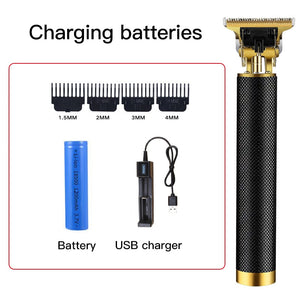 Hair Clipper Electric Clippers New Electric Men&#39;s Retro T9 Style Buddha Head Carving Oil Head Scissors