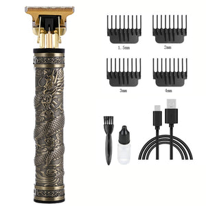 Hair Clipper Electric Clippers New Electric Men&#39;s Retro T9 Style Buddha Head Carving Oil Head Scissors