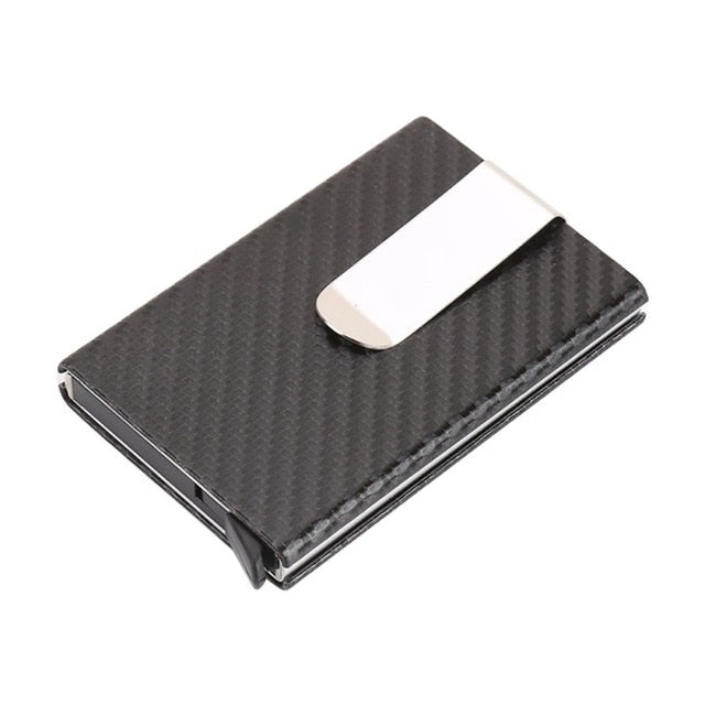 Wallet Automatic Slide Card Case Carbon Fiber