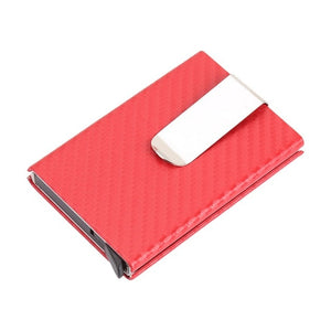 Wallet Automatic Slide Card Case Carbon Fiber