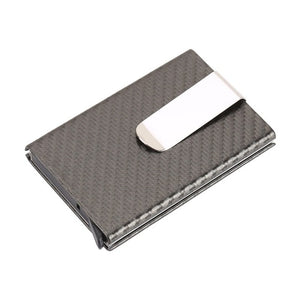 Wallet Automatic Slide Card Case Carbon Fiber