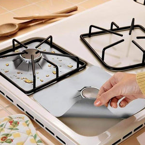 1/4PC Stove Protector Cover Liner Gas Stove