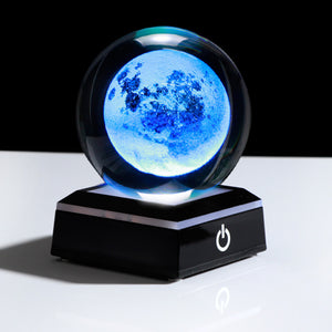 New 80mm K9 Crystal Solar System Planet Globe 3D