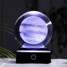 New 80mm K9 Crystal Solar System Planet Globe 3D